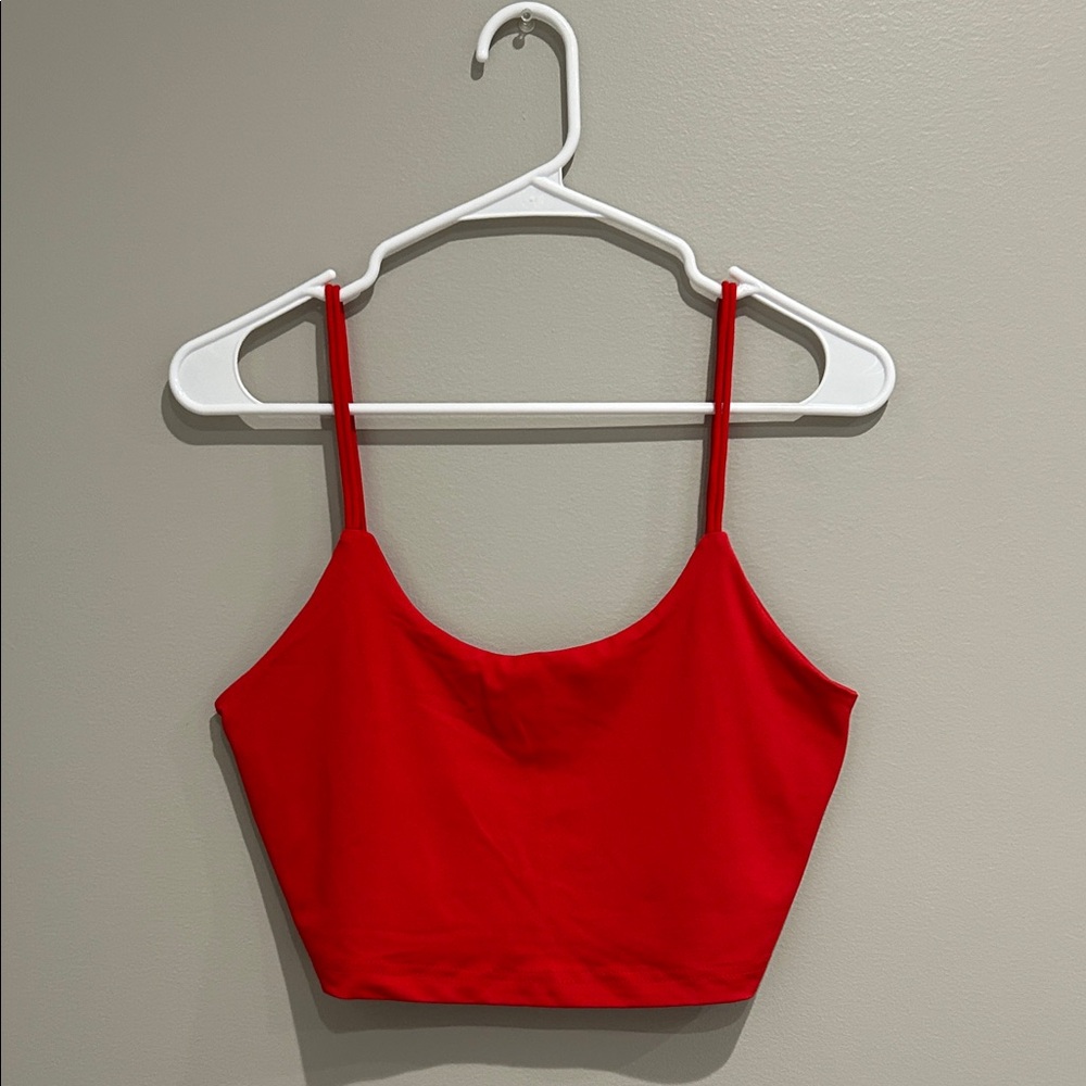 SHEIN Bold Red Crop Tank Top